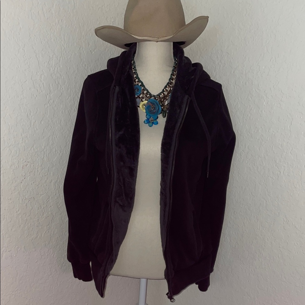 L.L. Bean unisex dark blue Teddy Jacket